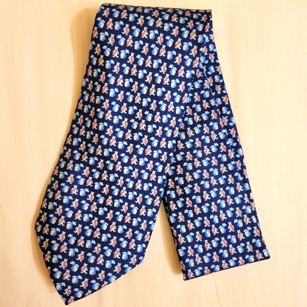 Salvatore Ferragamo Polar Bear Silk Tie